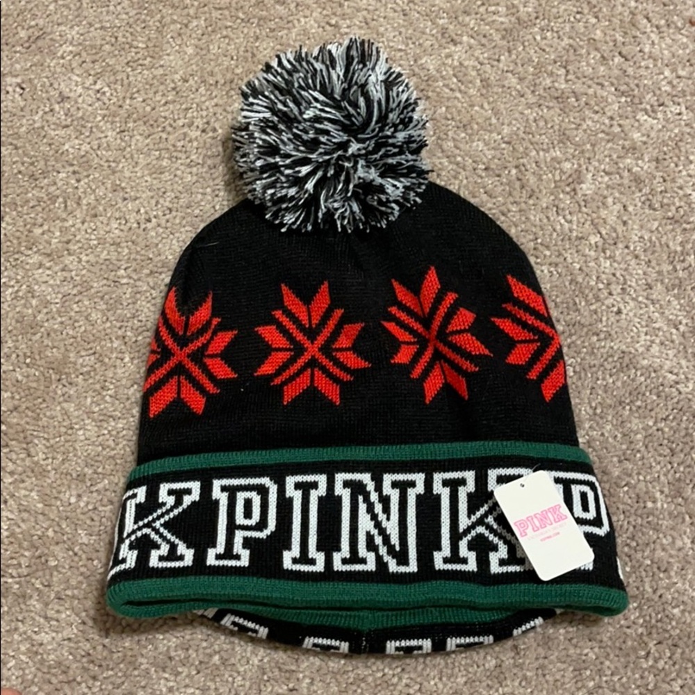 Pink Winter Pom-Pom Beanie Hat